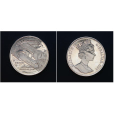Гибралтар 2,8 Экю 1993 год. "Евротоннель"; KM# 478, UNC