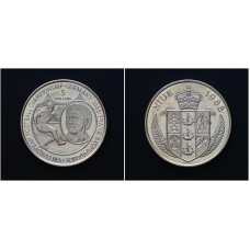 Ниуэ 5 Долларов 1988 год. "чемпионат Европы по футболу, ФРГ 1988"; KM# 12, UNC 