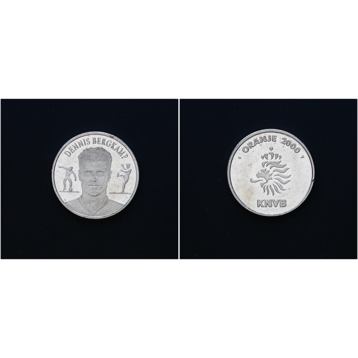 Нидерланды медаль 2000 год. "KNVB oranje, Dennis Bergkamp"; Proof