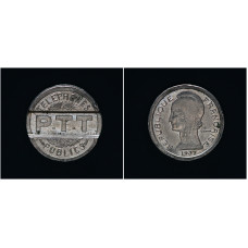 Франция, телефонный жетон 1937 год