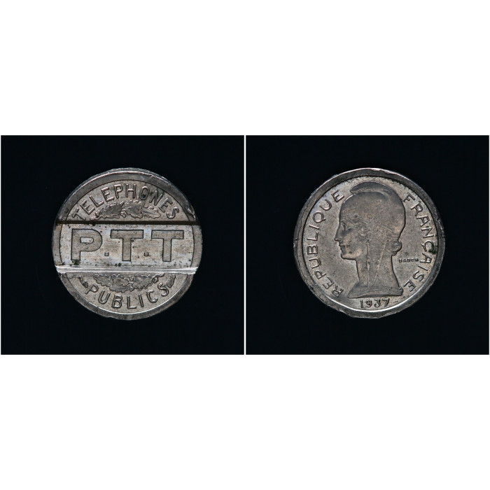 Франция, телефонный жетон 1937 год