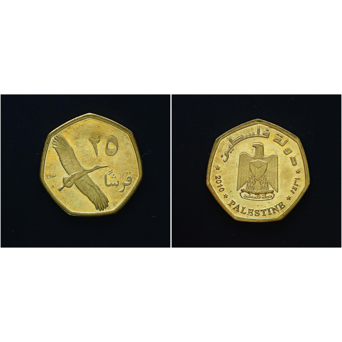 Палестина 25 Кирш 2010 год. "Аист"; KM# 8, UNC