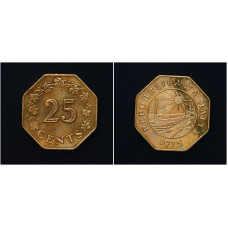 Мальта 25 Центов 1975 год. KM# 29, XF+