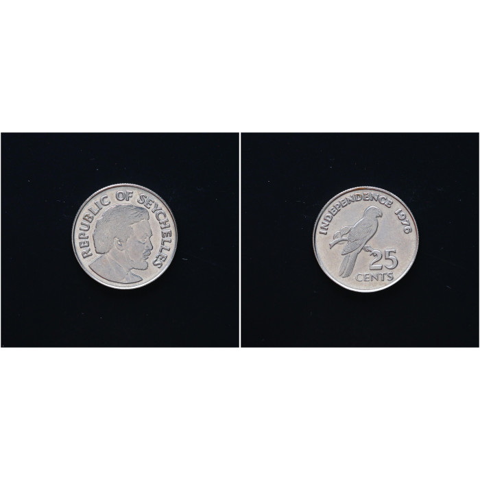 Сейшельские острова 25 Центов 1976 год. "Декларация Независимости"; KM# 24, UNC