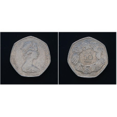 Великобритания 50 Пенсов 1973 год. "Вступление в ЕЭС"; KM# 918 XF