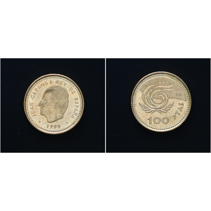 Испания 100 Песет 1999 год. "Международный год пожилых людей"; KM# 1006, UNC