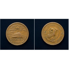 Мексика 20 Сентаво 1944 год. KM# 439, XF