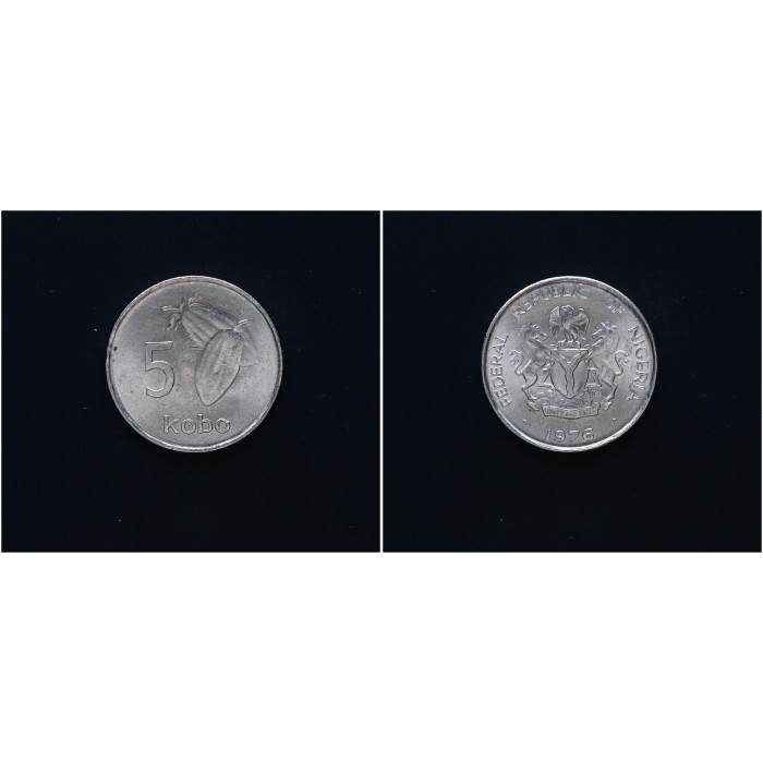 Нигерия 5 Кобо 1976 год. KM# 9.1, UNC