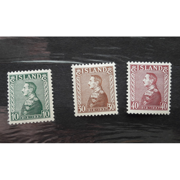 Исландия почтовая марка 1937* Король Кристиан почтовый блок +3марки 