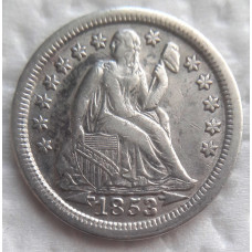 10 центов сша 1853 au