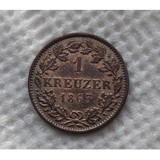1 крейцер 1863 германия