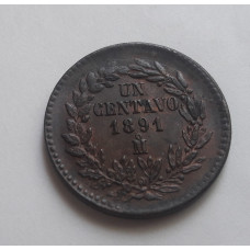1 сентаво 1891 мексика unc bn