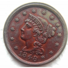 1 цент сша 1848 unc