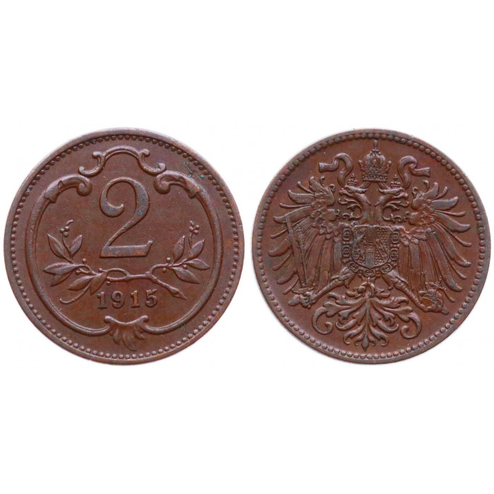 Австрия 2 Геллера 1915 год 