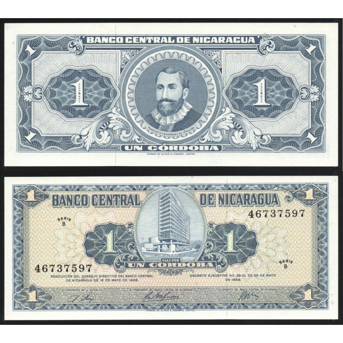 Никарагуа 1 Кордоба 1968 год UNC