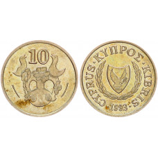 Кипр 10 Центов 1993 год XF KM# 56.3 Ваза
