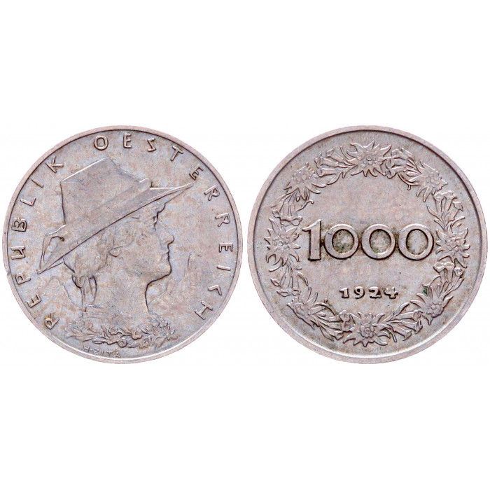 Австрия 1000 Крон 1924 год 
