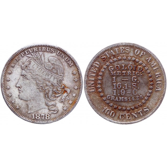 США 100 Центов 1878 год Морган Сувенирная монета 