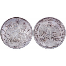 Мексика 1 Песо 1910 год Мексиканские Соединённые Штаты Сувенирная монета 