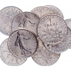 Франция 1 Франк 1960-2001 год KM#925 Сеятель (BOX656)