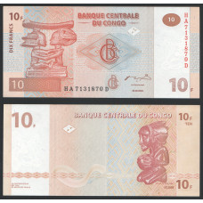 Конго 10 Франков 2003 год UNC P#93a