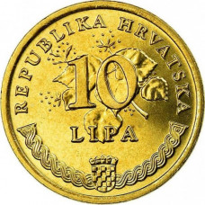 Хорватия 10 Липа 1993-2021 год Флора Табак (BOX1079)