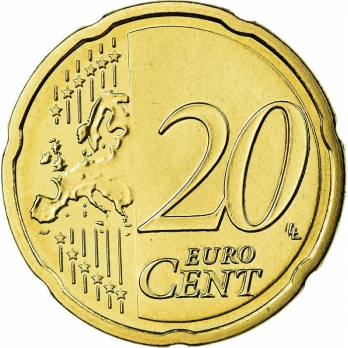 Австрия 20 Евроцентов 2008-2024 год Бельведер Вена (BOX812)