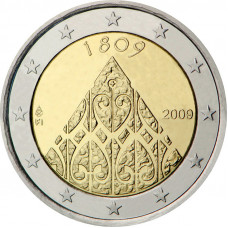 Финляндия 2 Евро 2009 год 200-летие финской автономии и сейма в Порвоо 