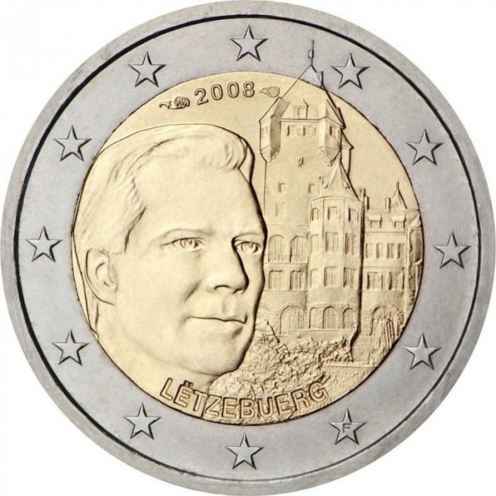Люксембург 2 Евро 2008 год Замок Берг
