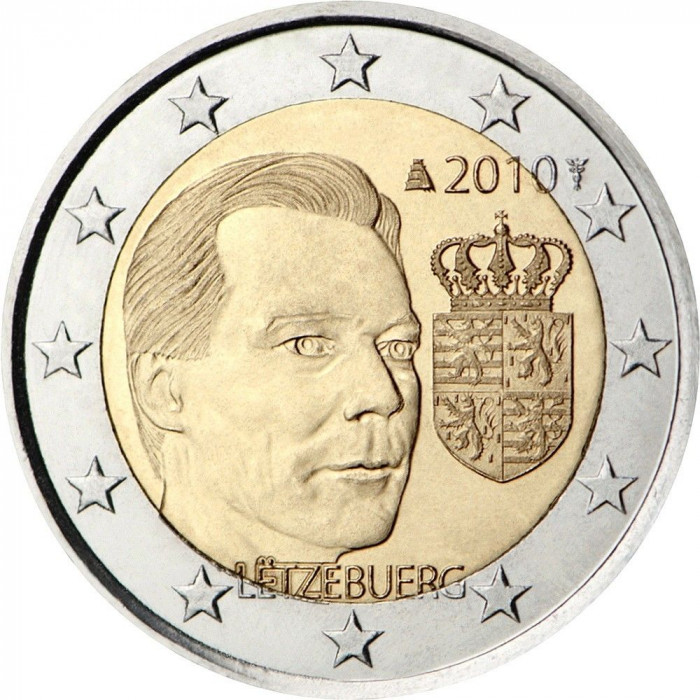 Люксембург 2 Евро 2010 год Герб Великого Герцога Люксембурга