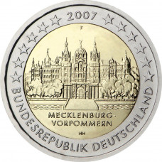 Германия ФРГ 2 Евро 2007 F год Мекленбург-Передняя Померания М/Д Штутгарт