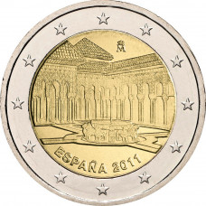 Испания 2 Евро 2011 год Альгамбра, Хенералифе и Альбайсин в Гранаде