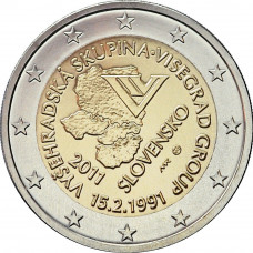 Словакия 2 Евро 2011 год 20 лет формирования Вишеградской группы