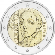 Финляндия 2 Евро 2012 год 150 лет со дня рождения Хелены Шерфбек (BOX303)