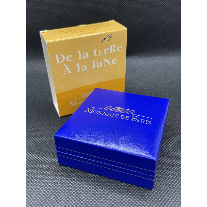 Франция 1 1/2 - 1,5 Евро 2005 год Ag 100 лет со дс Жюля Верна / С Земли на Луну РЕДКАЯ !