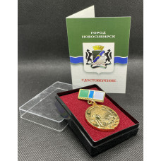 Россия Памятный знак За труд на благо города 120 лет Новосибирску 1893 - 2013 гг (BOX)