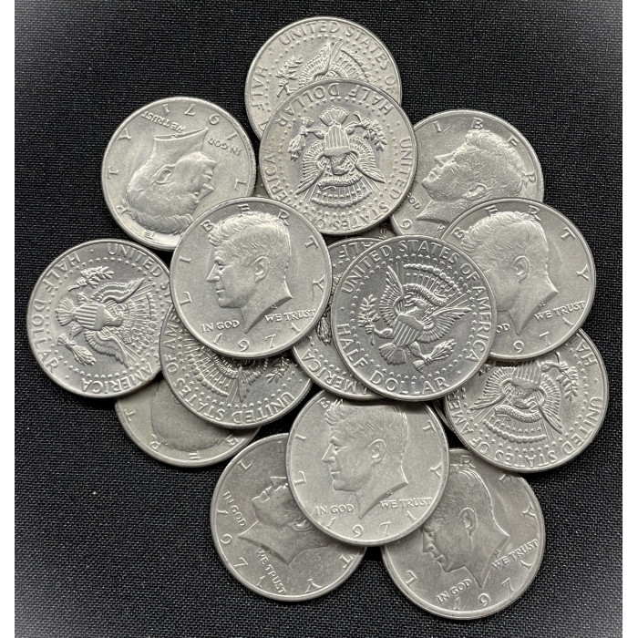 США 1/2 Доллара / 50 Центов 1971 год. Джон Кеннеди. AUNC (BOX435)