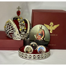 Фиджи Набор из трех монет 2 Доллара 2012 год. Корона. Александр II. Proof