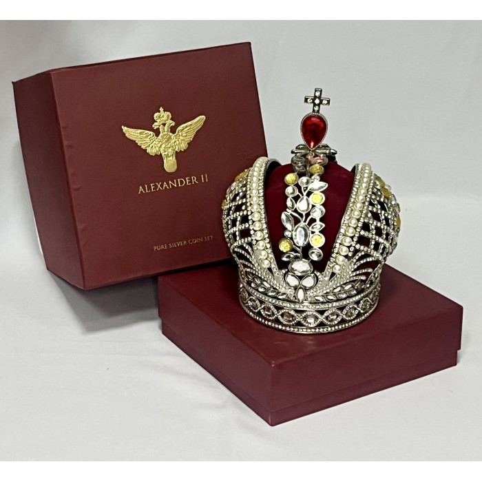 Фиджи Набор из трех монет 2 Доллара 2012 год. Корона. Александр II. Proof