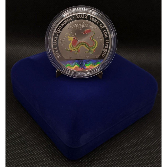 Россия настольная Медаль 2012 СПМД год. Год Дракона. Лунный календарь. Гознак. Proof 