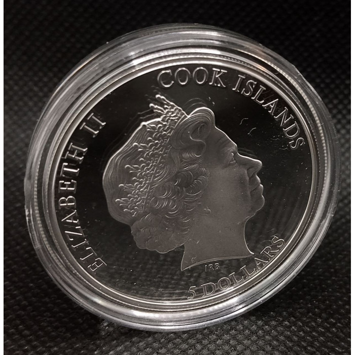 Острова Кука 5 Долларов 2011 год. Серебро 925. Казань Города России. Цветная
