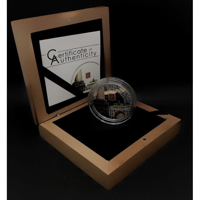 Острова Кука 5 Долларов 2011 год. Серебро 925. Санкт-Петербург Города России. Цветная