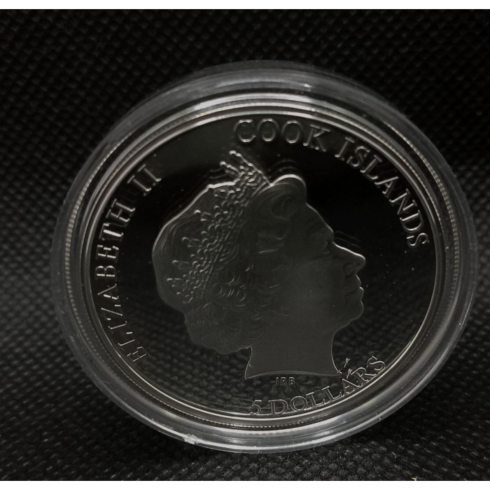 Острова Кука 5 Долларов 2011 год. Серебро 925. Санкт-Петербург Города России. Цветная