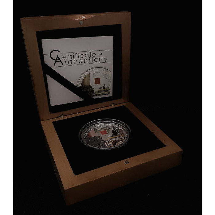 Острова Кука 5 Долларов 2011 год. Серебро 925. Санкт-Петербург Города России. Цветная