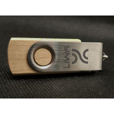 USB - флеш память - накопитель. Флешка 16 Gb. Дерево, металл (BOX258)