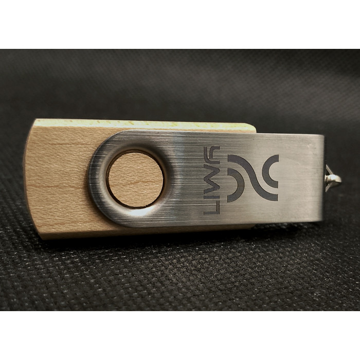 USB - флеш память - накопитель. Флешка 16 Gb. Дерево, металл (BOX258)