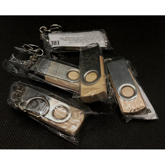 USB - флеш память - накопитель. Флешка 16 Gb. Дерево, металл (BOX258)