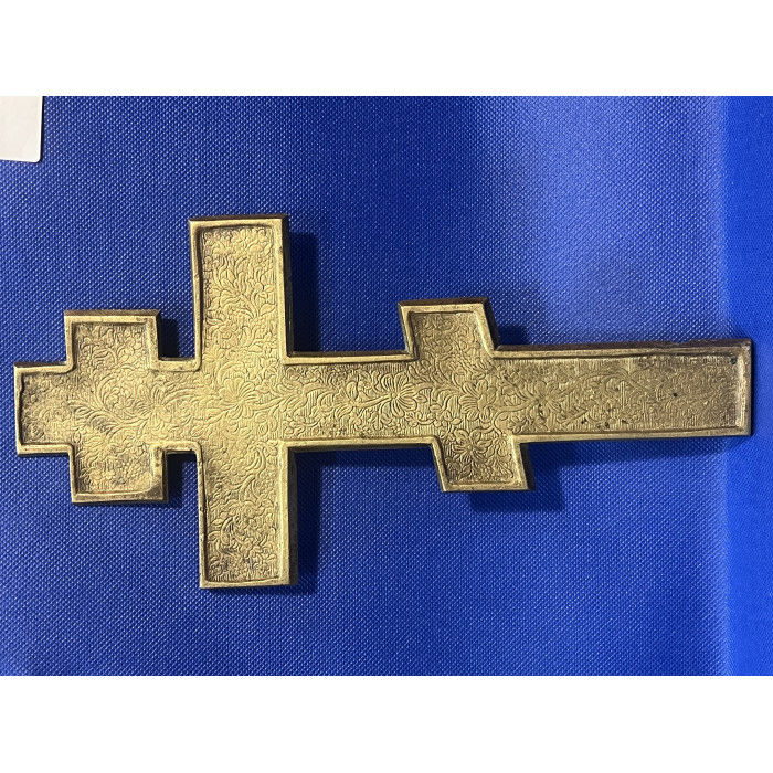 Царская Россия Восьмиконечный Крест распятие Христово. Иисус Христос Вседержитель. Пластика, Эмаль