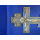 Царская Россия Восьмиконечный Крест распятие Христово. Иисус Христос Вседержитель. Пластика, Эмаль