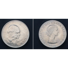 Великобритания 1 Крона 1965 год.  Сэр Уинстон Черчилль. Банк - холдер (BOX1056)